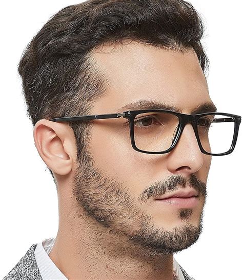 transparent glasses with black frame